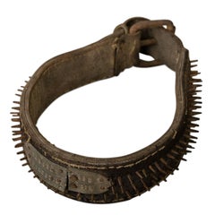 Late 19th Century Mastiff Collar in Leather