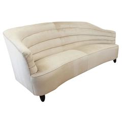 Busiri Vici Pearl Velvet Sofa, Italy, 1960s 3