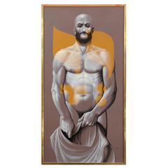 Leonard Everett Fisher Painting, God in Man #11 - Naked Came I [Job]