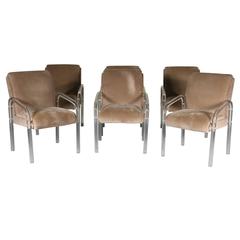 Mid-Century Set of Six Lion in Frost Lucite Armchairs
