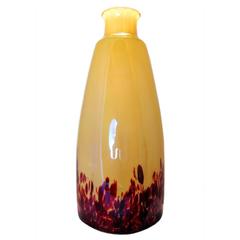 Vase "Filets" en verre Art Déco Charder