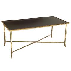 Brass Bagues Style Faux Bamboo Coffee Table