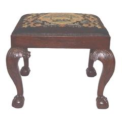 Antique English George III Period Chippendale Mahogany Bench, circa 1760