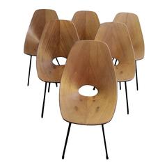 Vittorio Nobili sets of 6 "Medea" chairs