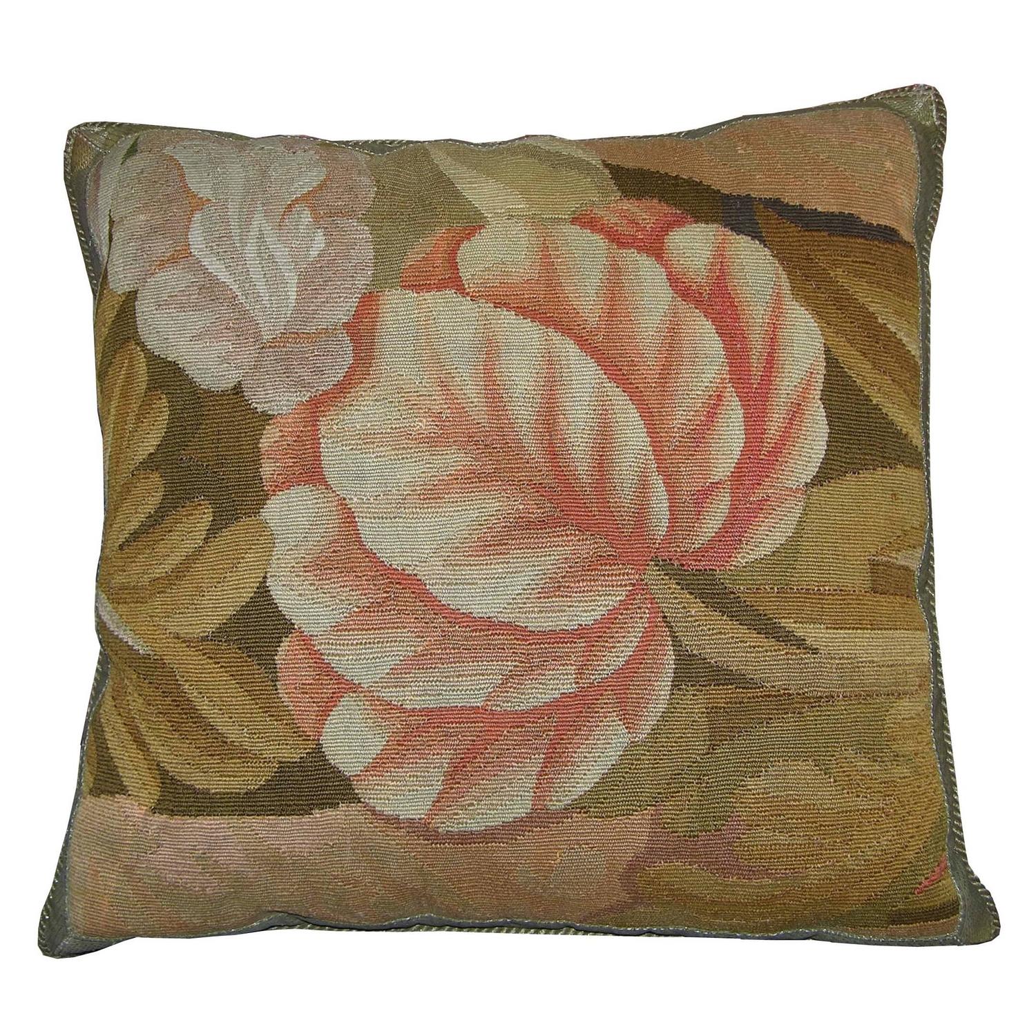 Antique French Aubusson Pillow at 1stdibs