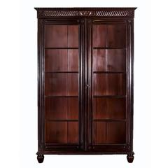 Anglo-Indian or British Colonial Rosewood Library Bookcase