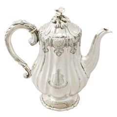 Sterling Silver Coffee Pot, Antique George IV 3