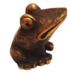 Vintage Brass Frog by Walter Bosse for Hertha Baller