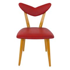 Red Heart Midcentury Childrens Chair, Austria, 1950s 9