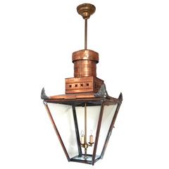 Antique Large Copper Lantern