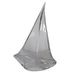 Erhebliche Daum Kristall Segelboot Yacht Skulptur