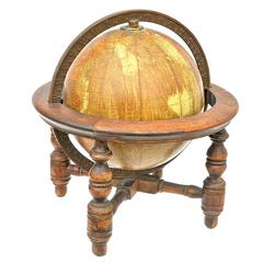 Antique Tabletop Globe with Patina