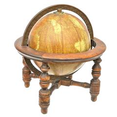 Antique Tabletop Globe with Patina