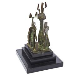 Midcentury Bronze & Marble Sculpture 10
