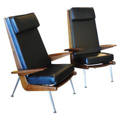 Pair of Boomerang Lounge Chairs