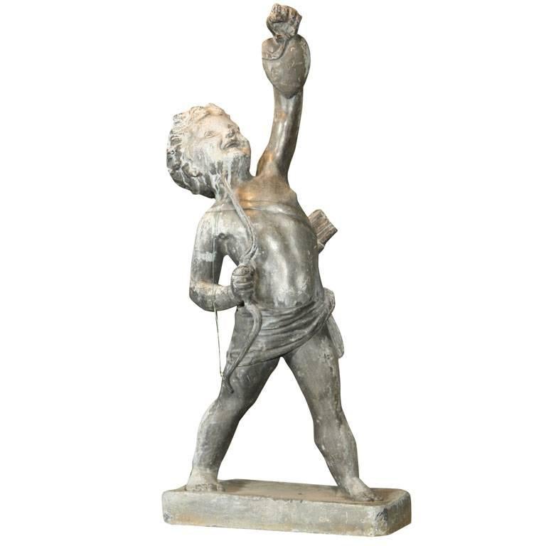 Fine Lead Statue of Cupid 'Eros'