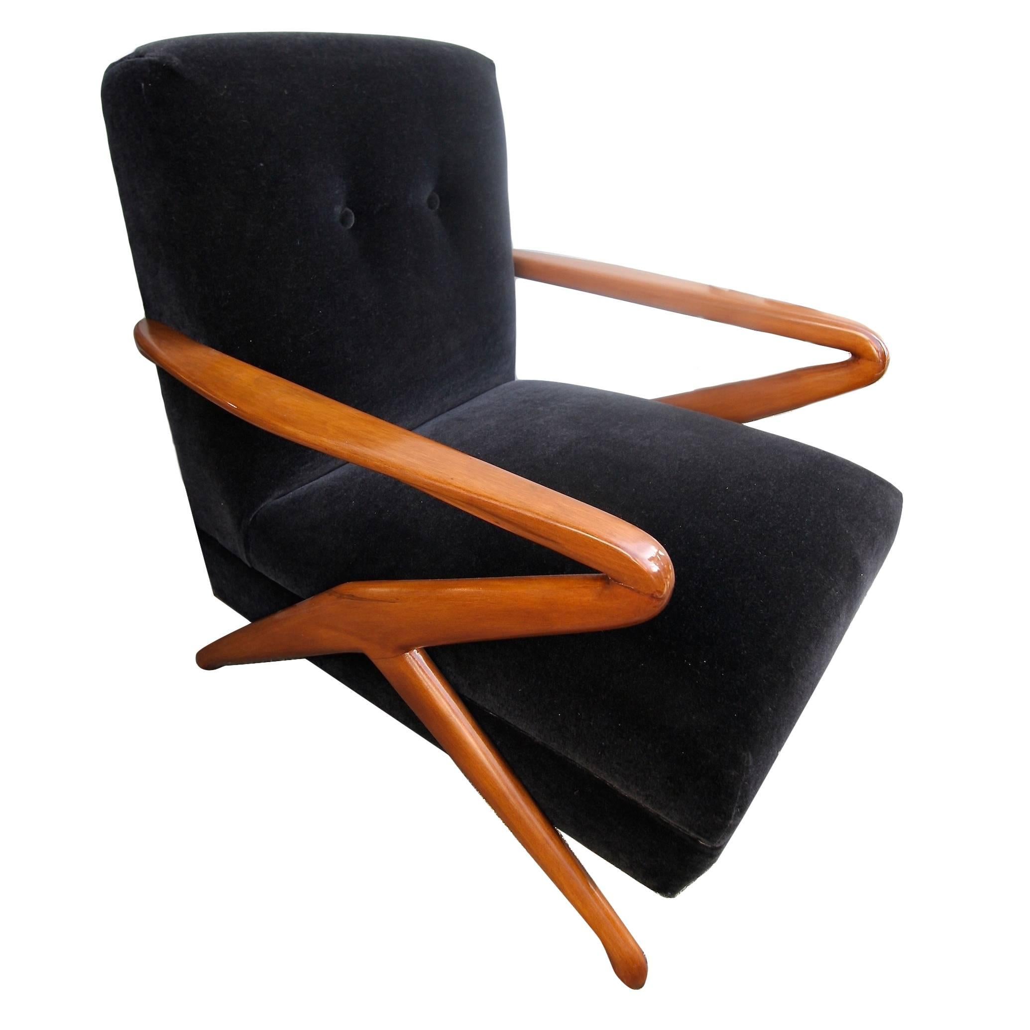 Pair of 1960s Armchairs Attributed to Carlo de Carli