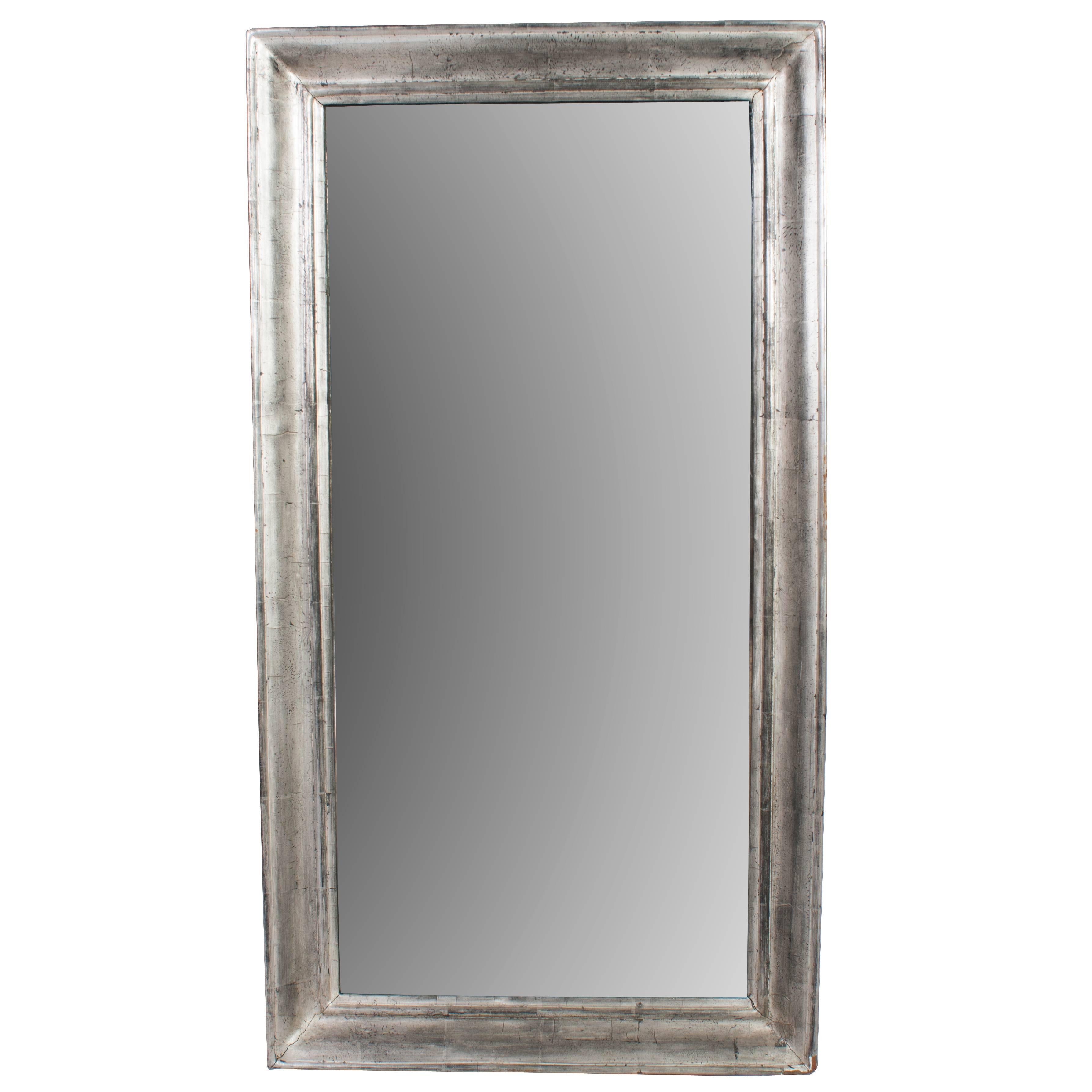 Rectangular Silver Gilt Mirror in its Original Mercury Glass