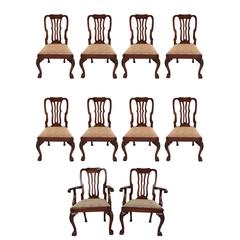 Set of 10 Georgian Stye Mahogany Dining Chairs