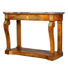 Empire Period Ormolu-Mounted Mahogany Console Table 8