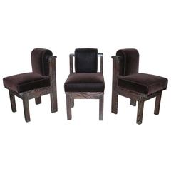 Architect's Three Modernist Reception Chairs, Created for Himself