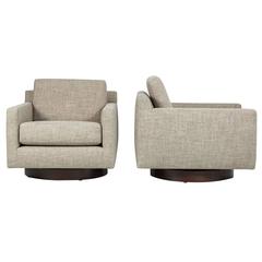 Milo Baughman Style Swivel Chairs newly produced by Orange Furniture 8