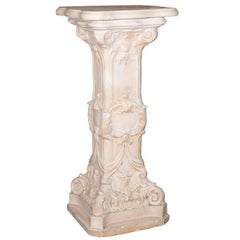 Elegant French Rococo Plaster Pedestal