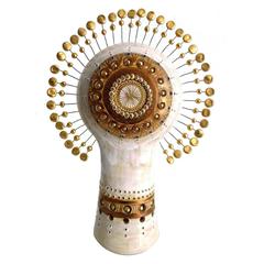 French Georges Pelletier Sunburst Table Lamp, 1970s Modernist Design, Capron Era 4