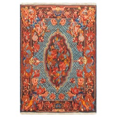Used Caucasian Kuba Rug with a Central Medallion