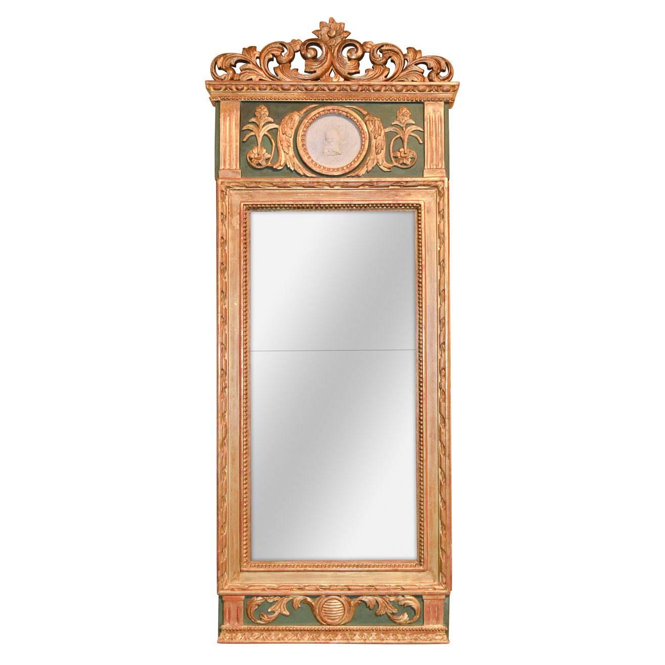 19th Century Swedish Carved Mirror