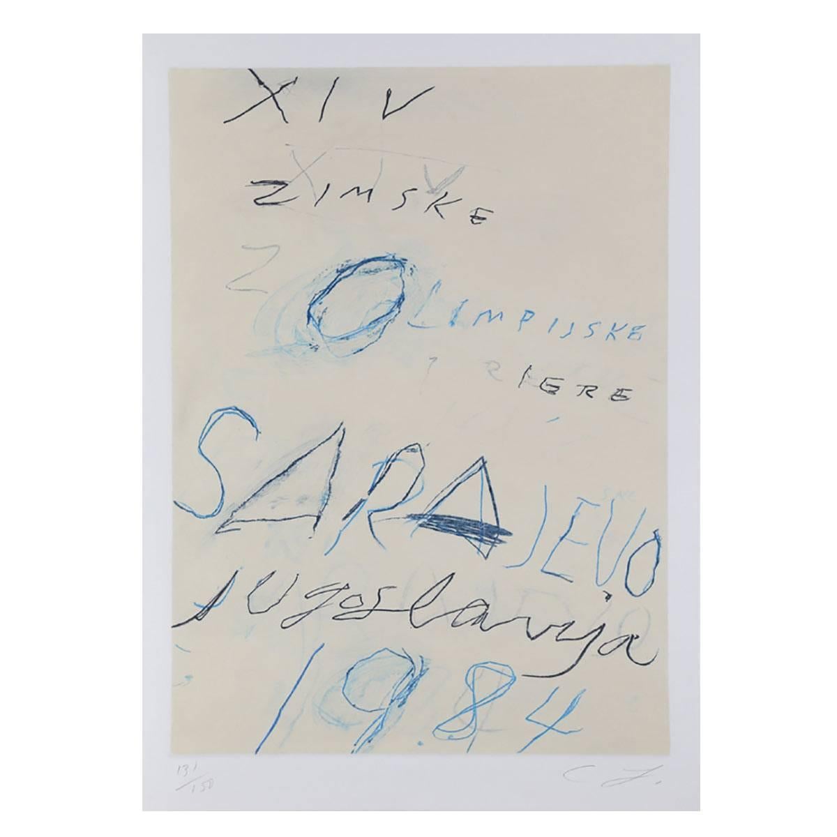 Untitled, from "Art & Sports", lithograph by Cy Twombly