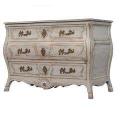 Distressed Smokey Blue Louis XV Chest