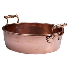 Antique English Copper Kitchen Preserve Pan 19th Century