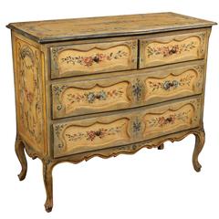 20th Century Chest of Drawers Made by Lacquered and Hand-Painted Wood