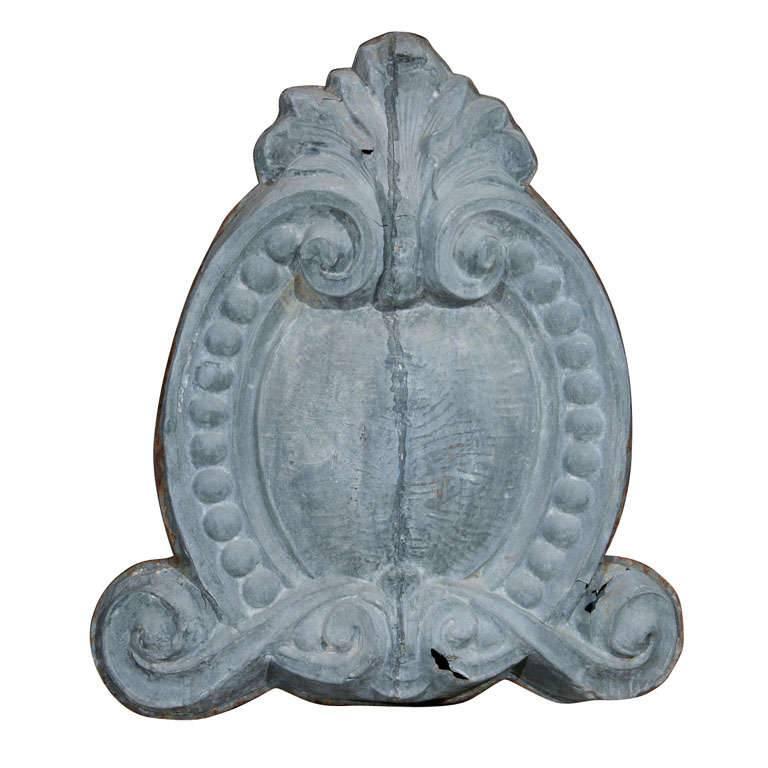 French Zinc Cartouche Address Plaque