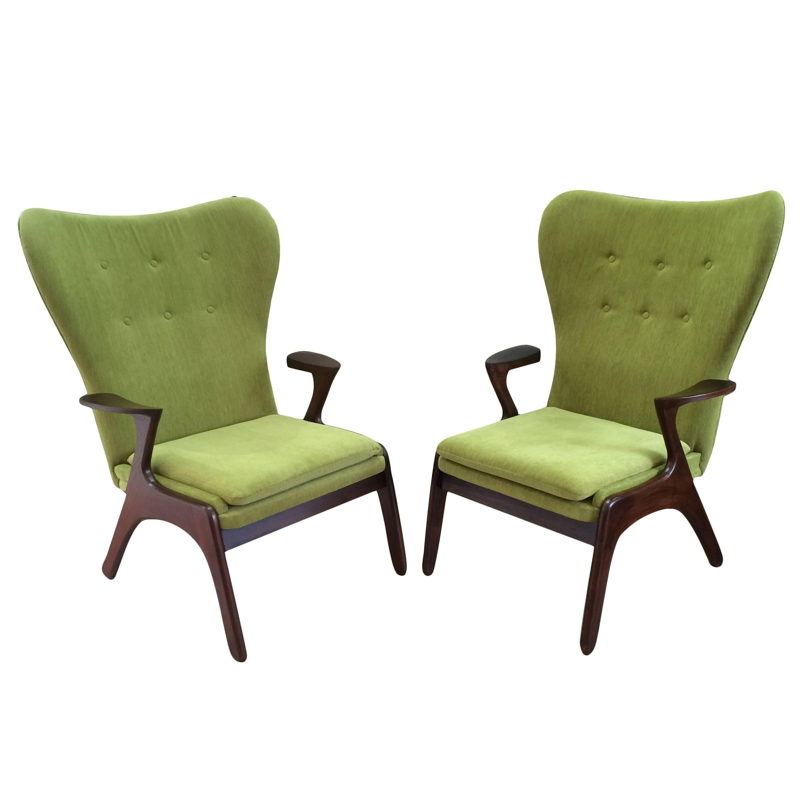 Pair of Danish Style Armchairs For Sale