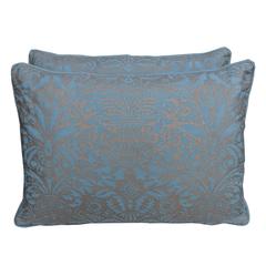 Pair of Aquamarine Fortuny Pillows