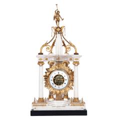 Imposing Monumental Louis XVI Temple Mantel Clock, circa 1780