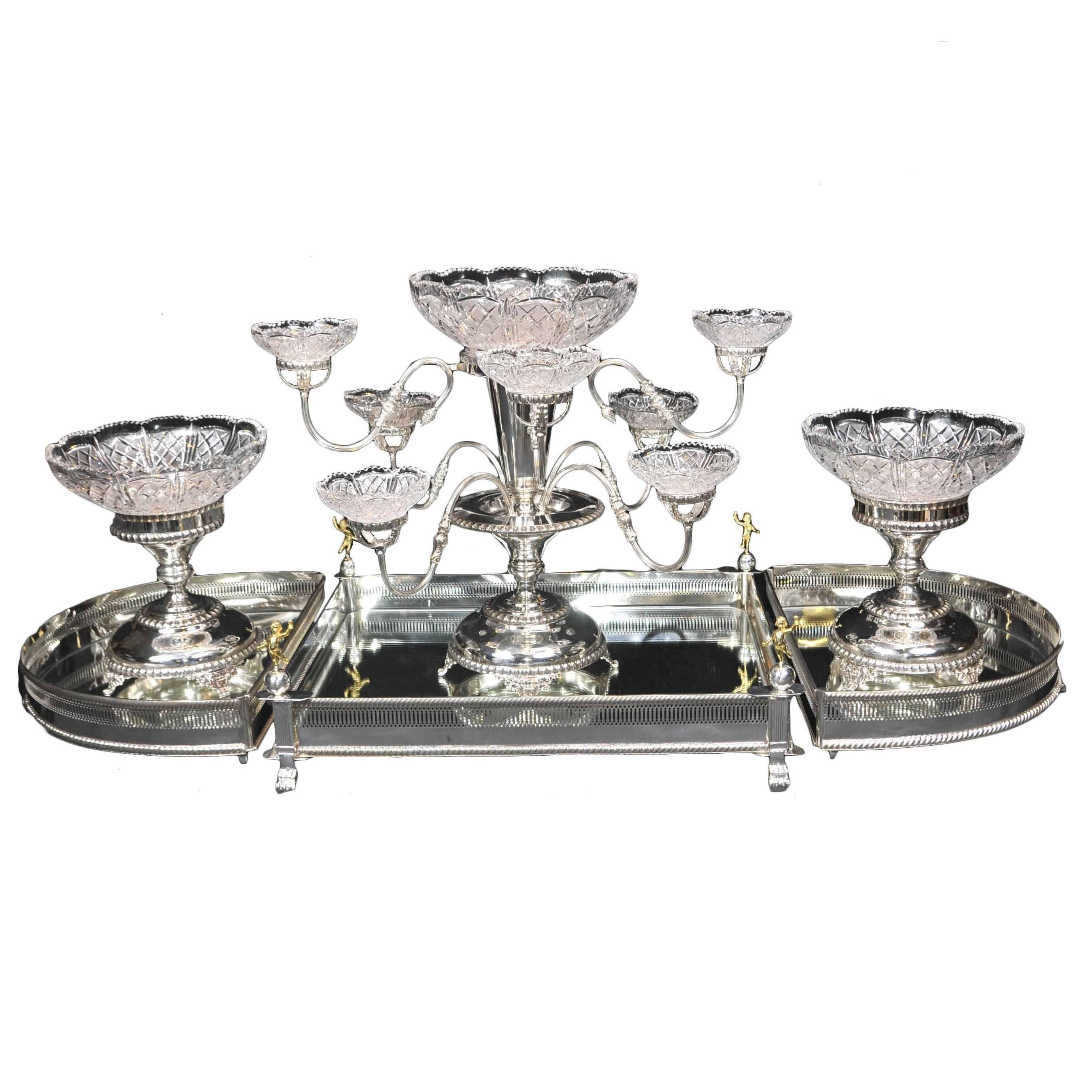 English Sheffield Silver Plate Centrepiece Bowl For Sale