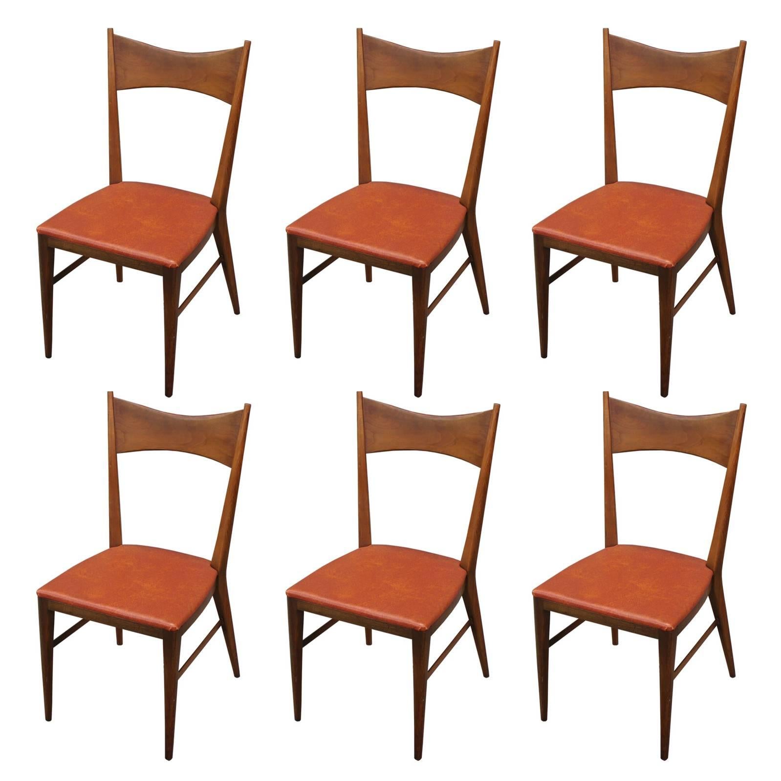 Set of Six Sculptural Paul McCobb for Calvin Dining Chairs