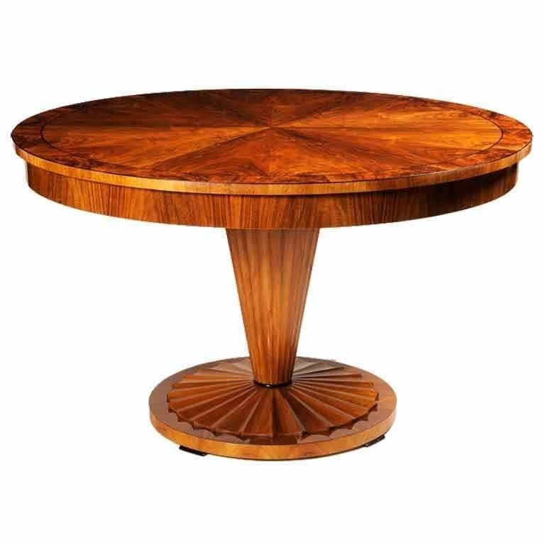 Biedermeier Inspired Pedestal Dining Table by ILIAD Design For Sale