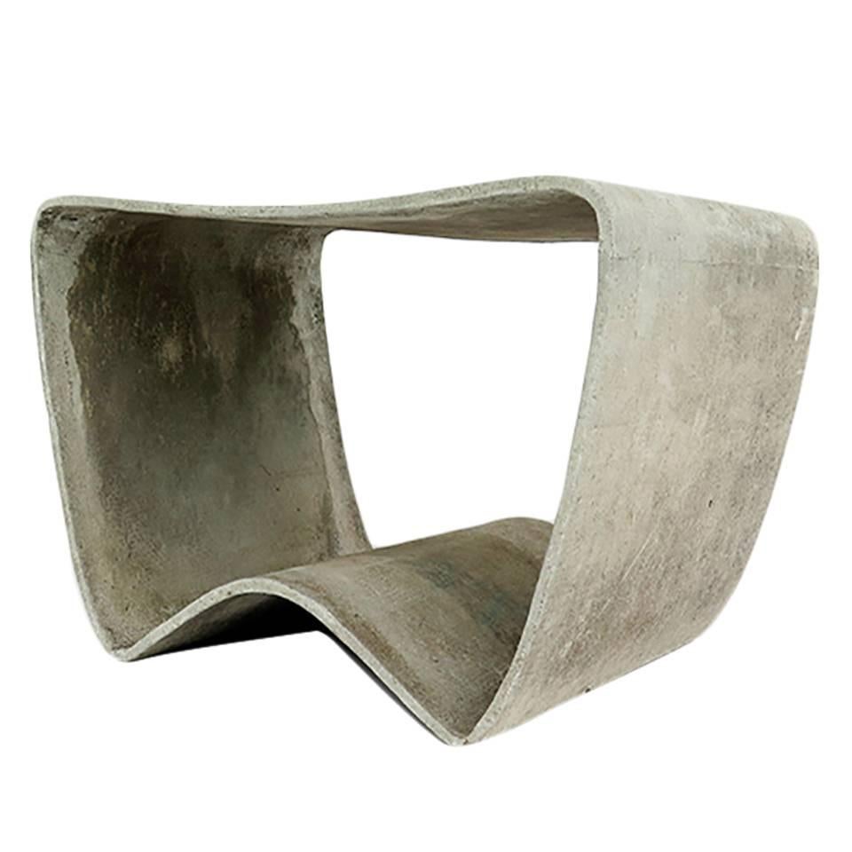 Concrete Outdoor Mid-Century "Loop" Stools by Ludwig Walser / Willy Guhl