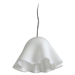Large Vintage Murano Glass Fazzoletto Pendant Ceiling Light by Kalmar, 1960s