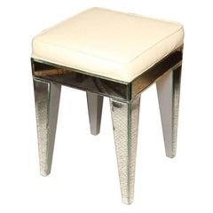 French Style  Mirrored Stool