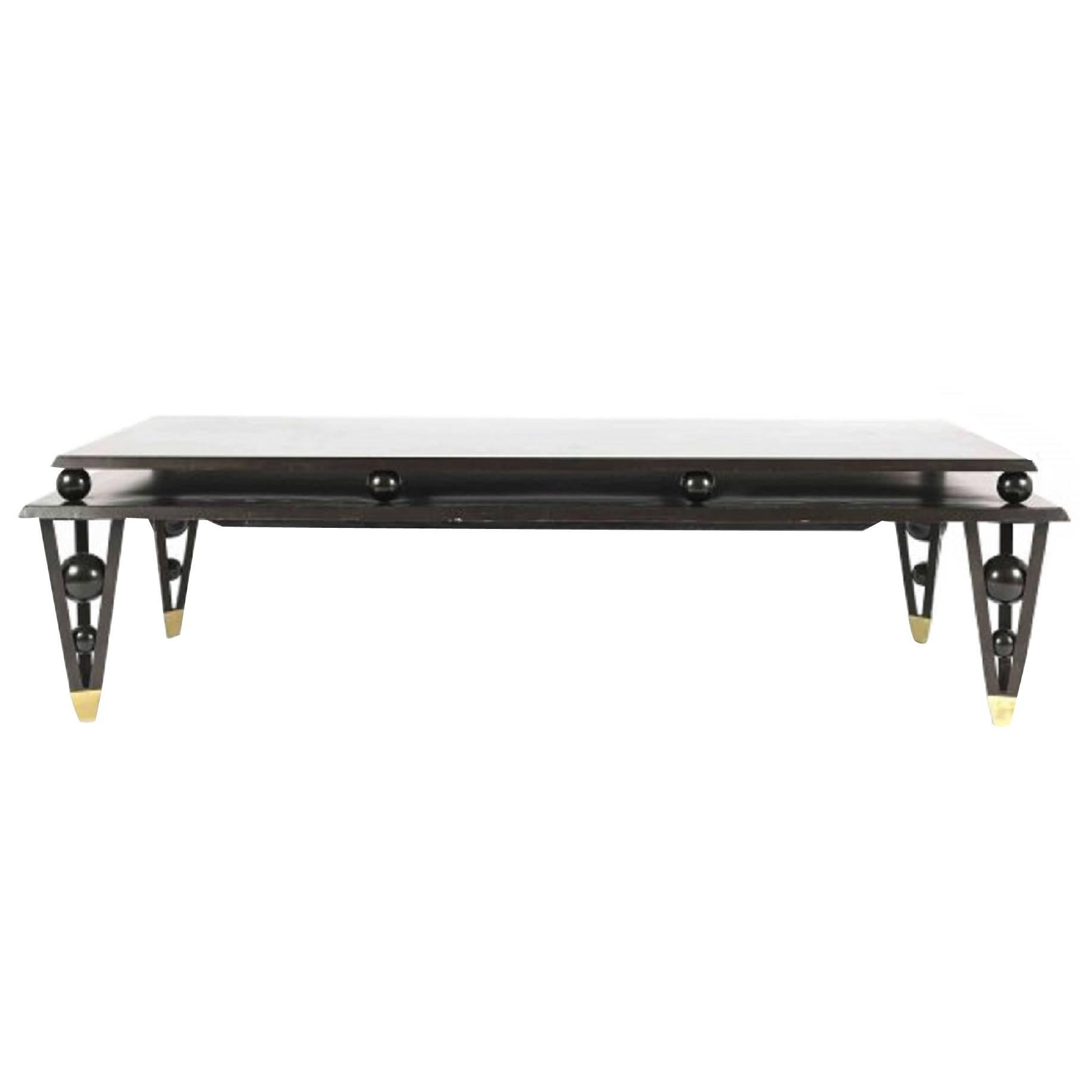 Contemporary Ebonized Low Table