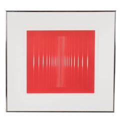 Mid-Century Optical Art Signed Serigraph Signed Finzi 9