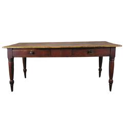 1840 Pine Farm Table in Original Finish