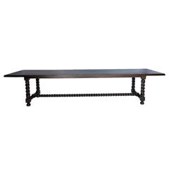 Long Custom Spiral Leg Dining Table in Walnut 9