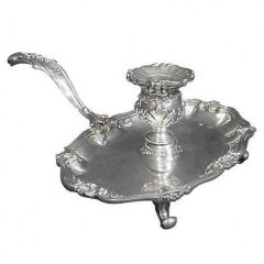 Grande Imperiale Buccellati Sterling Chamber Stick Candleholder, Rare Hollowware