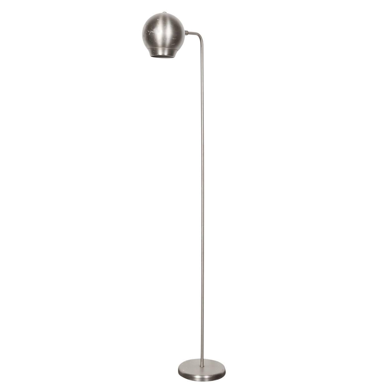 Space Age Floor Lamp with Orb Shade 
